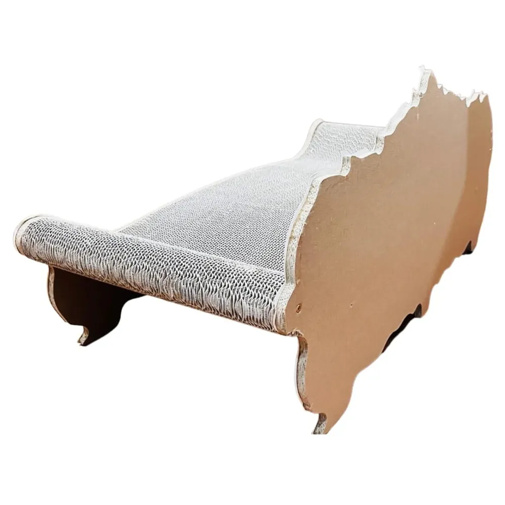 Large Cat Sofa with Toy Made of Scratch Pads Cat Bed Cat Box Chair Cat Ball Toy Size - 75 x 38 x 37 Cm