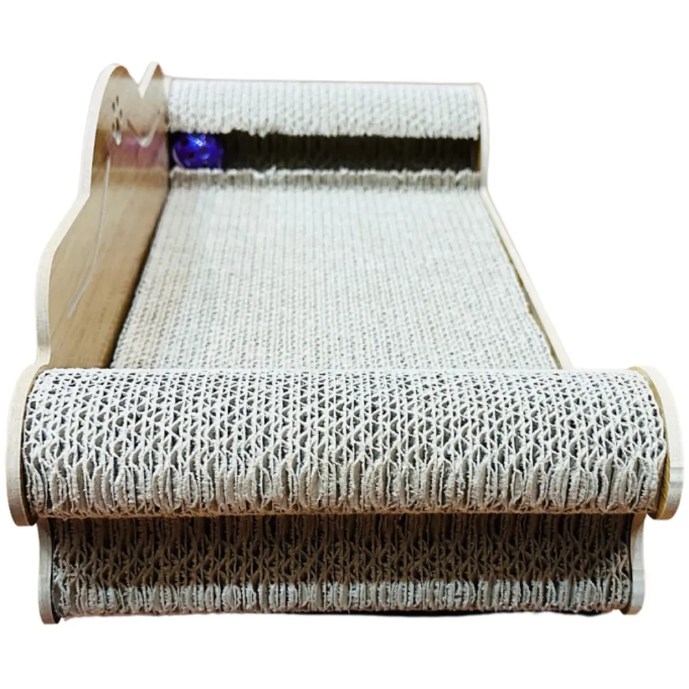 Cat Sofa with Toy Made of Scratch Pads Cat Bed Cat Box Chair Cat Ball Toy Size- 55 x 24 x 19 Cm