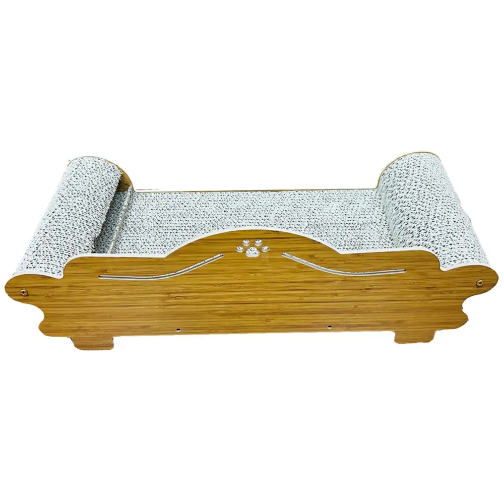 Cat Sofa with Toy Made of Scratch Pads Cat Bed Cat Box Chair Cat Ball Toy Size- 55 x 24 x 19 Cm