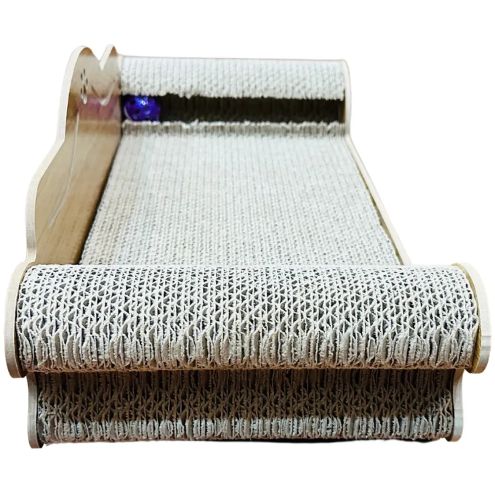 Cat Sofa with Toy Made of Scratch Pads Cat Bed Cat Box Chair Cat Ball Toy Size- 55 x 24 x 19 Cm