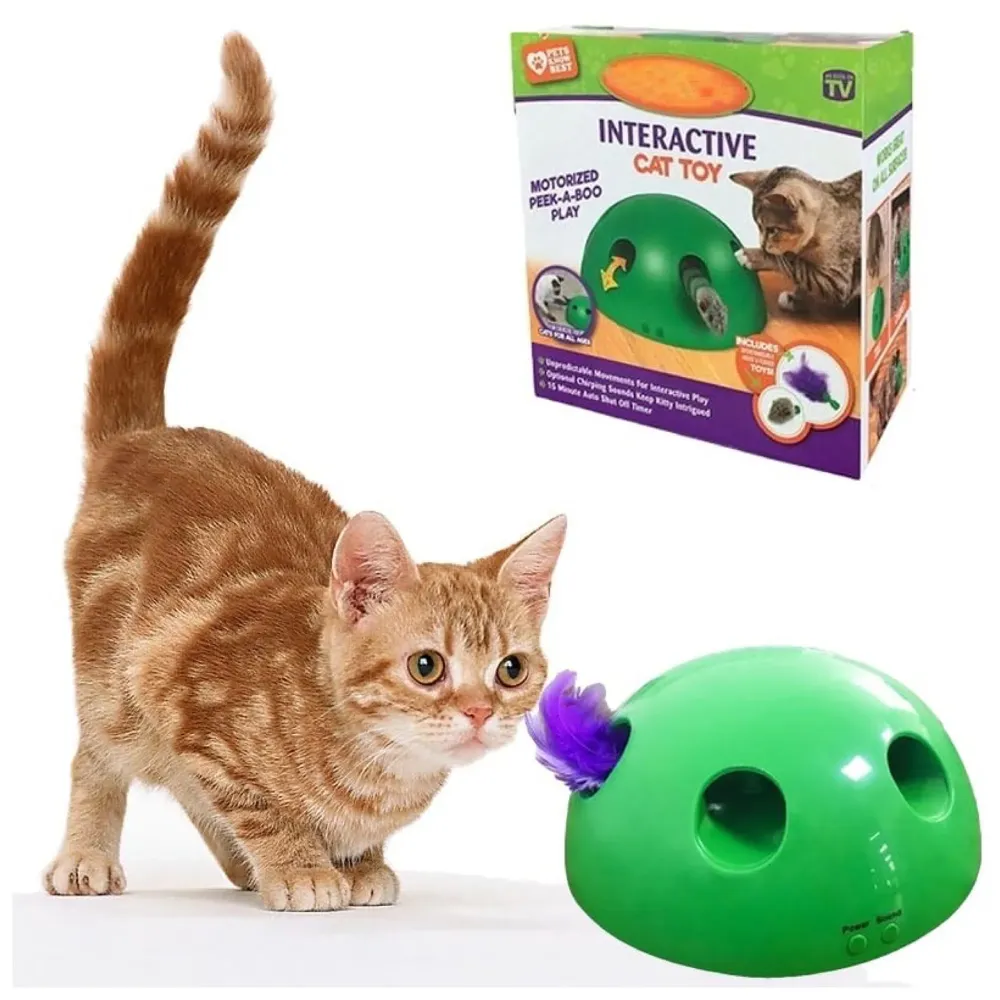 Popping Hide and Seek Cat Toy Interactive Motion Cat Toy for Cats & Kittens Automatic Toy