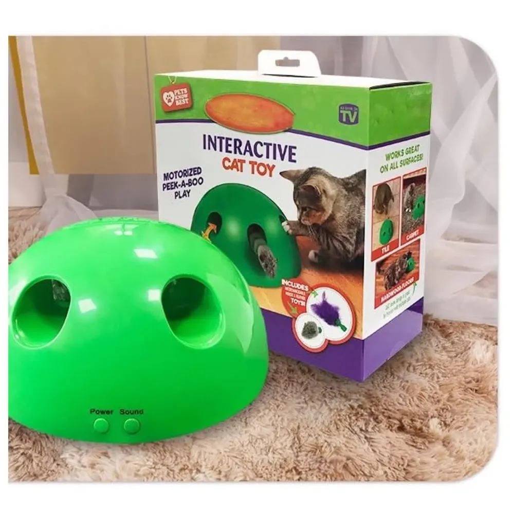 Popping Hide and Seek Cat Toy Interactive Motion Cat Toy for Cats & Kittens Automatic Toy