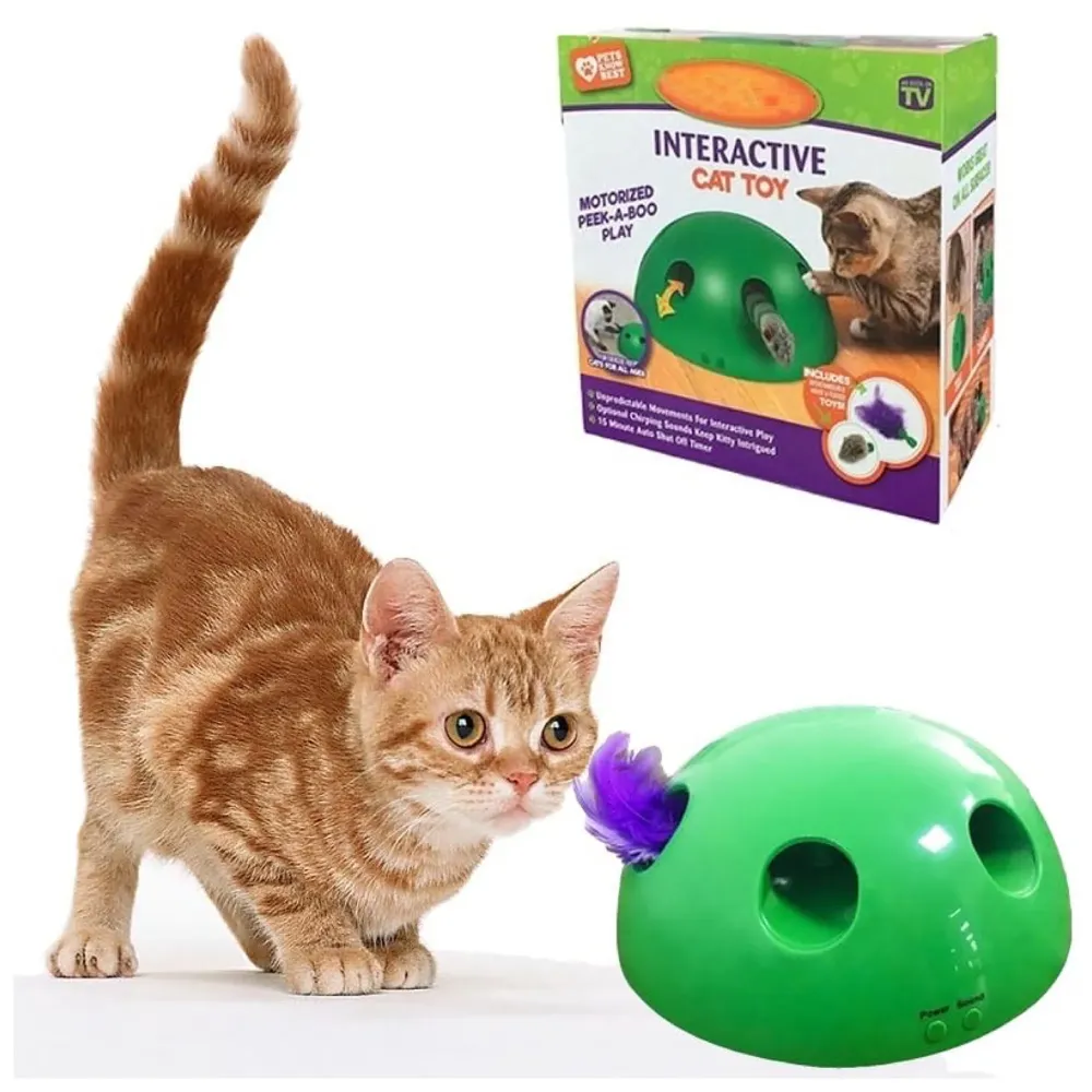 Popping Hide and Seek Cat Toy Interactive Motion Cat Toy for Cats & Kittens Automatic Toy