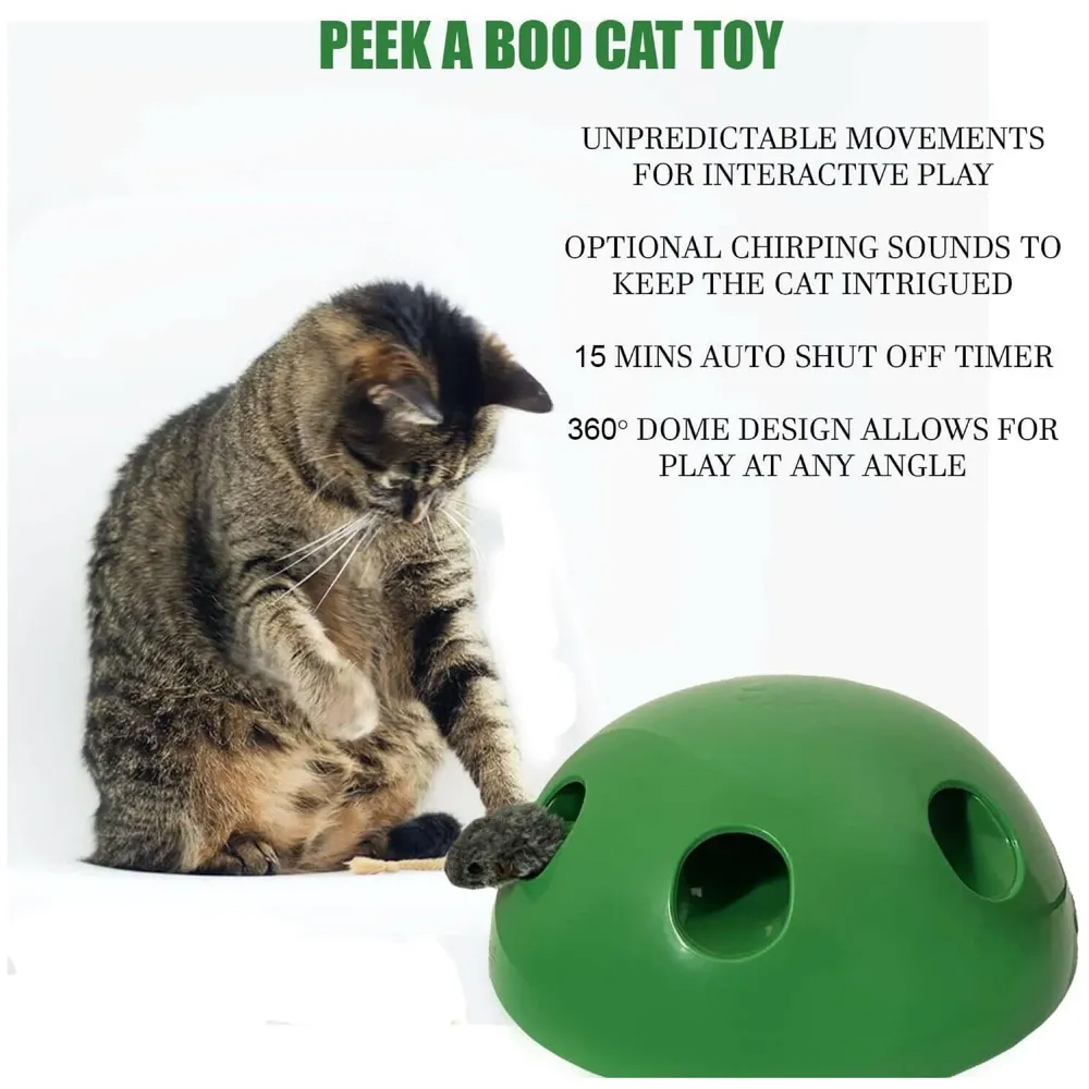 Popping Hide and Seek Cat Toy Interactive Motion Cat Toy for Cats & Kittens Automatic Toy