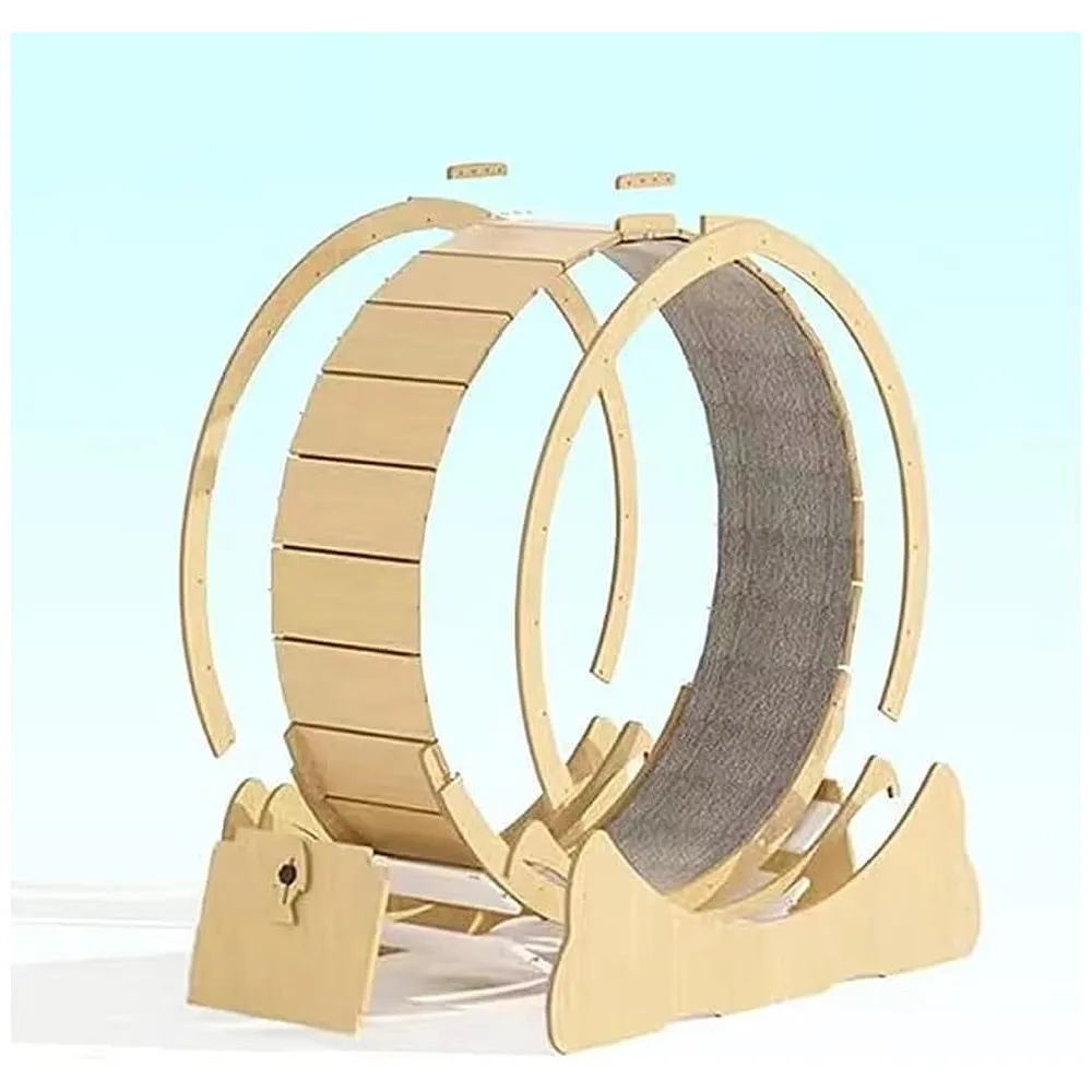 Large Cat Exercise and Running Wheel 40 Inch for Indoor, Sturdy Cat Treadmill Wheel with Locking Mechanism，Stable & Quiet Running for Cat's Healthy 100 Cm Diameter (40 Inch) Premium