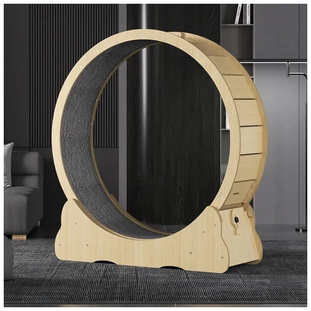 Large Cat Exercise and Running Wheel 40 Inch for Indoor, Sturdy Cat Treadmill Wheel with Locking Mechanism，Stable & Quiet Running for Cat's Healthy 100 Cm Diameter (40 Inch) Premium