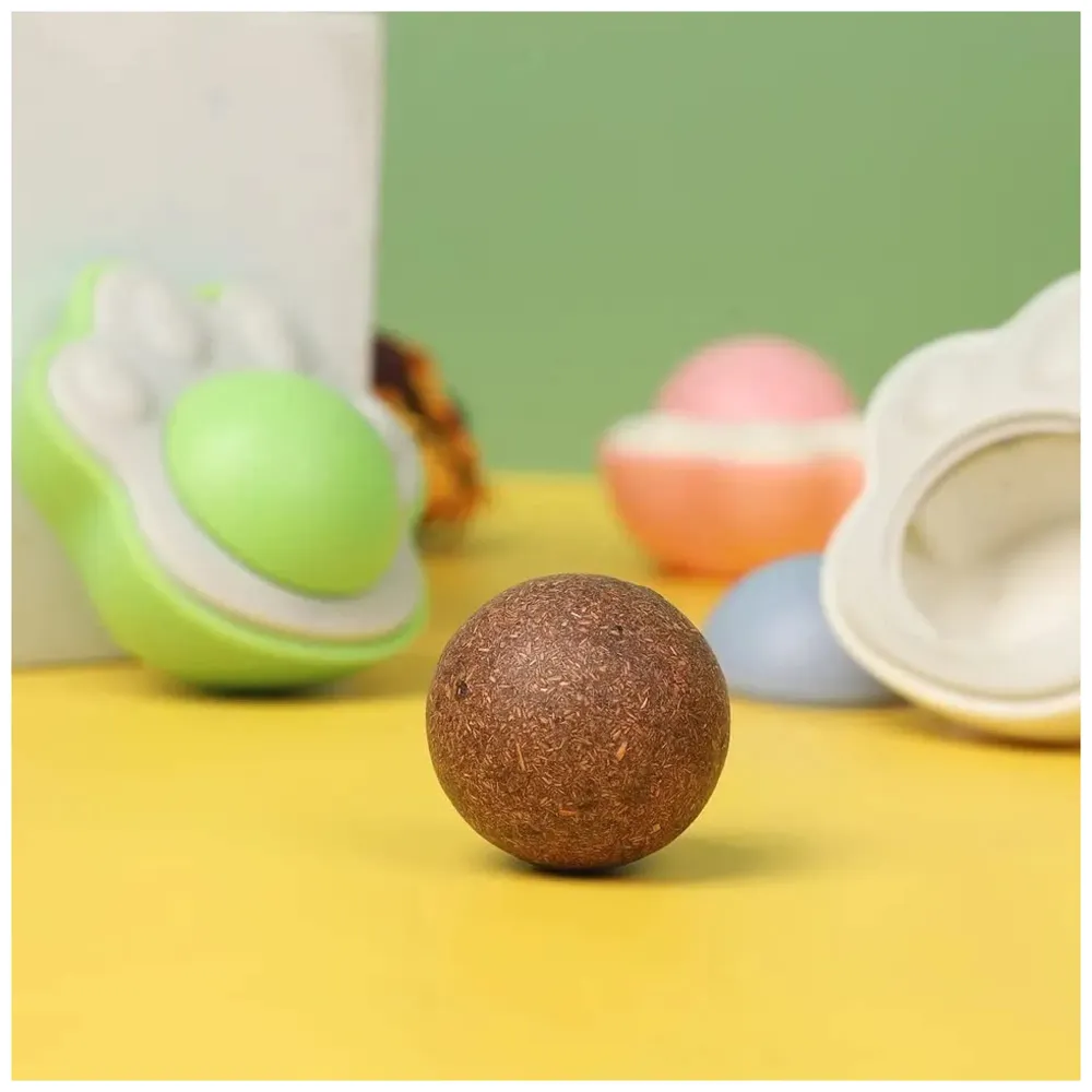 Catnip Wall Toy, Rotatable Catnip Lick able Balls, Safe Healthy Kitten Chew Toys, Teeth Cleaning Cat Bite Toy, Cat Wall Treats, 1 PC - 9