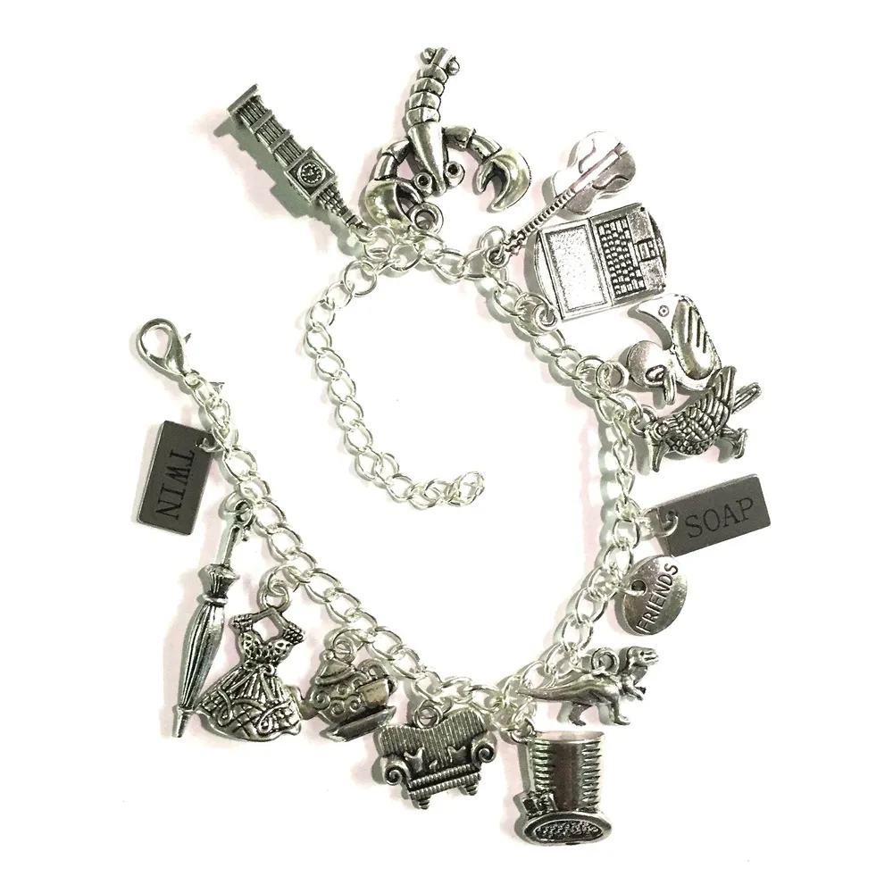 FRIENDS Charm Bracelet 15 In 1 Charms, Monica Chandler Rachel Ross Joey Phoebe New York