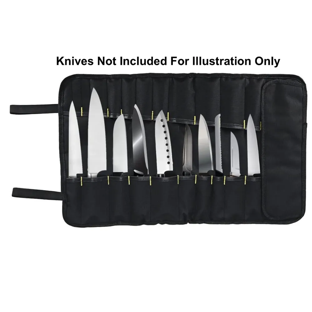 22 Knife Slot Chef Knife Bag Roll Bag Carry Case Bag Kitchen Portable Storage Multi-Function Knife Roll with Handle Chef Bag Oxford Cloth