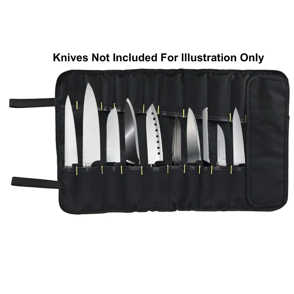 22 Knife Slot Chef Knife Bag Roll Bag Carry Case Bag Kitchen Portable Storage Multi-Function Knife Roll with Handle Chef Bag Oxford Cloth