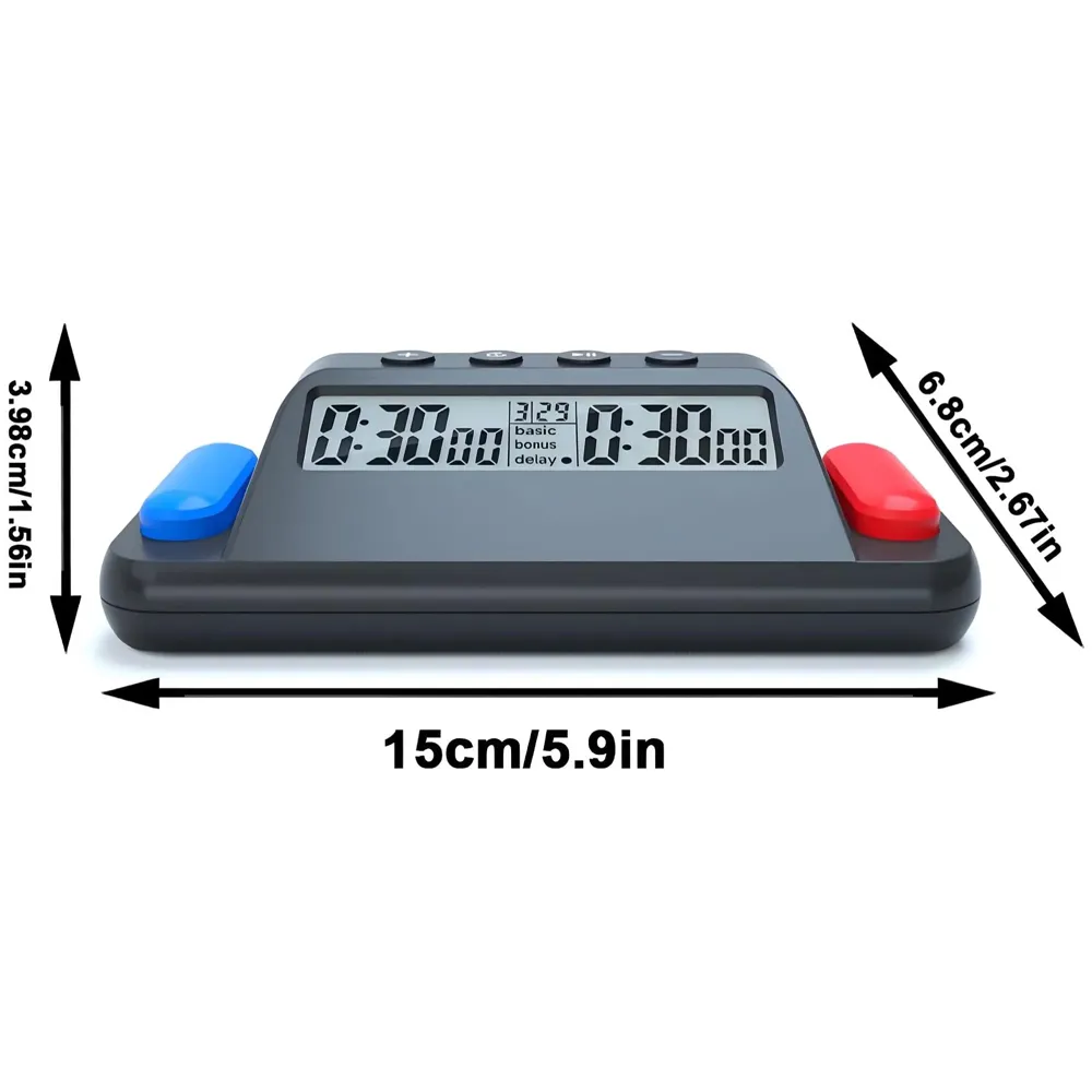 Chess Clock for Professional Board Games Pro Digital Chess Timer Professional for Board Games Timer with Delay Function.