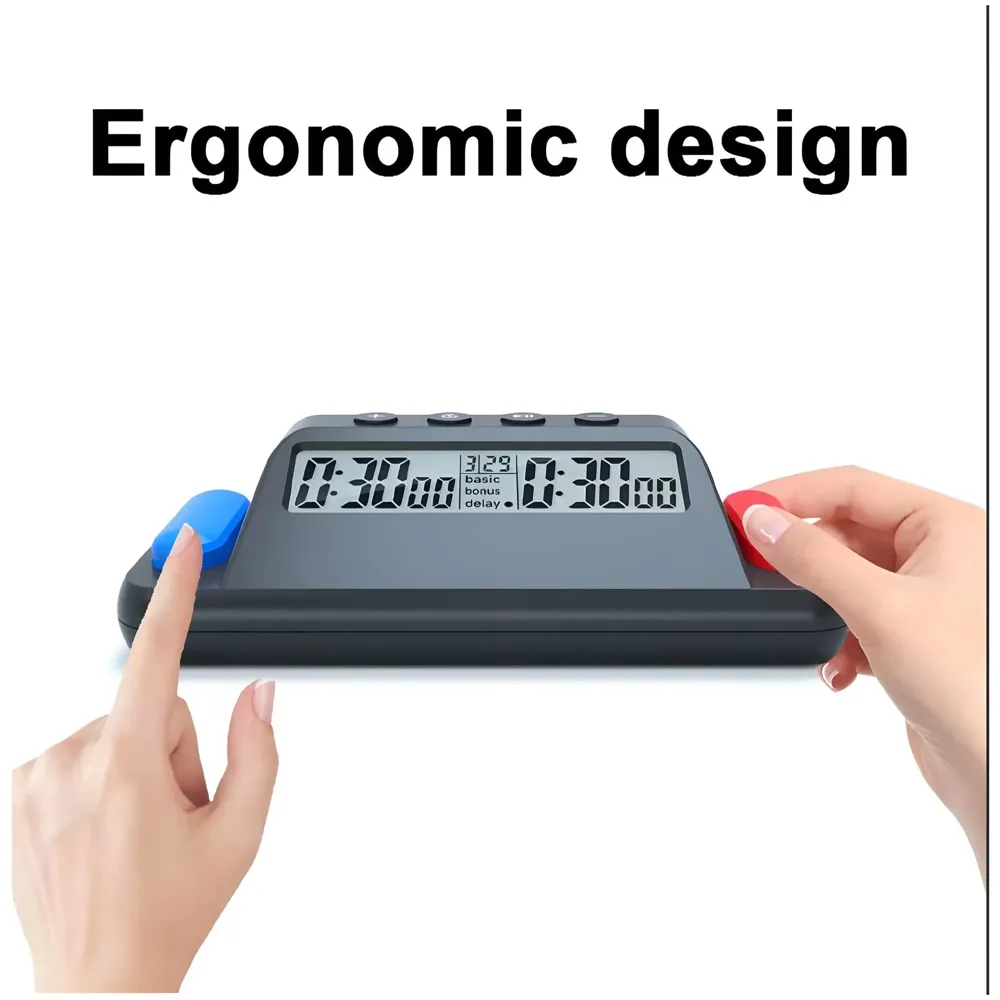 Chess Clock for Professional Board Games Pro Digital Chess Timer Professional for Board Games Timer with Delay Function.