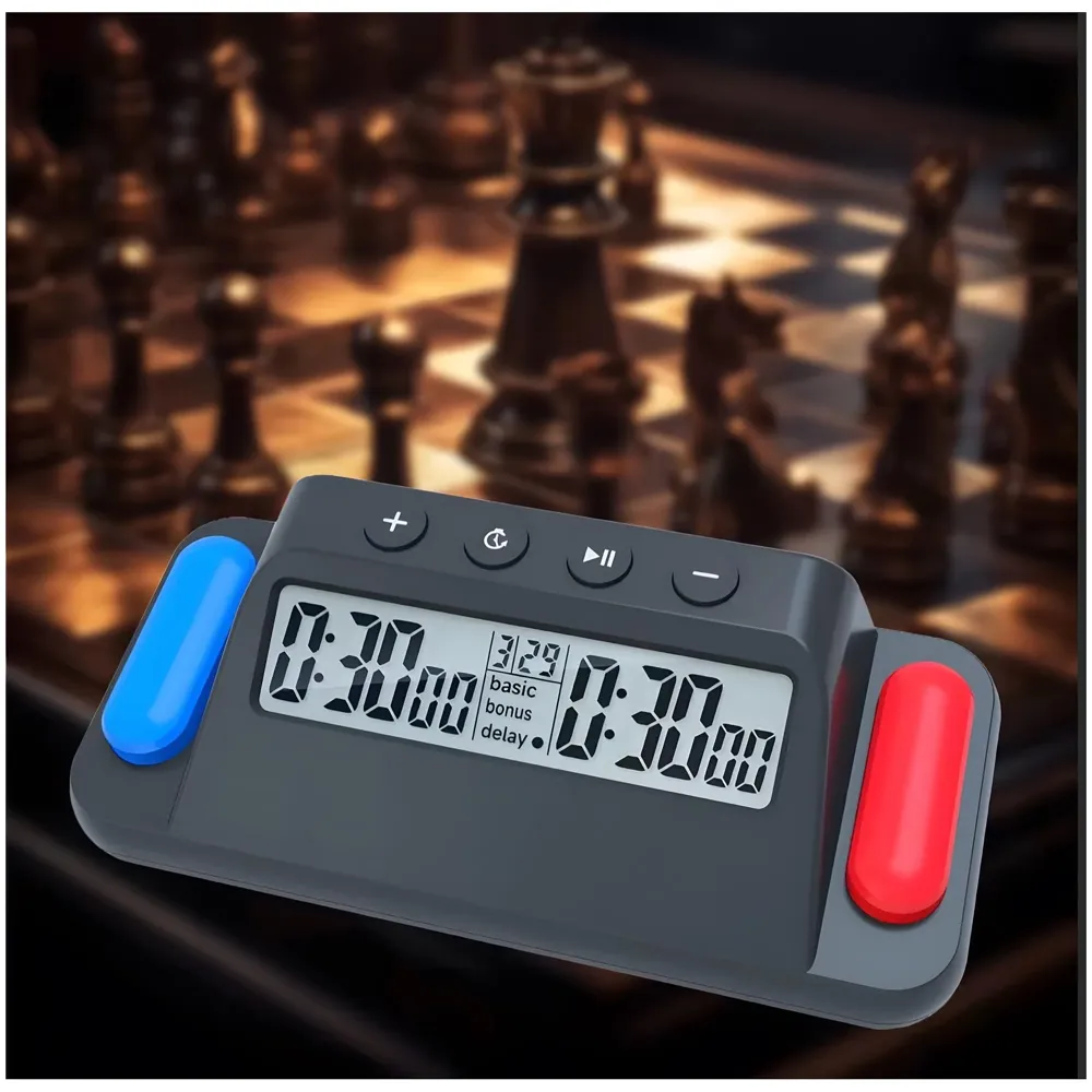 Chess Clock for Professional Board Games Pro Digital Chess Timer Professional for Board Games Timer with Delay Function.