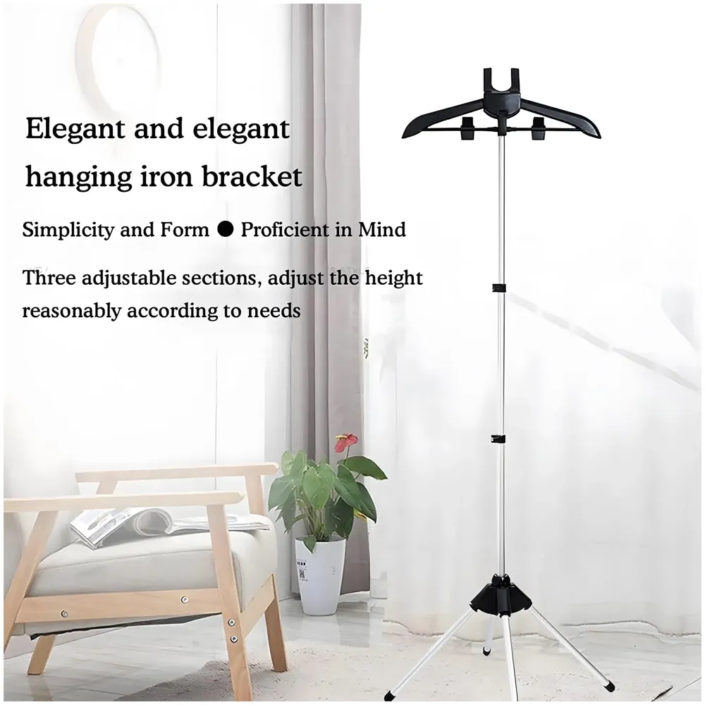Clothes Display Stand Hanger Rack For Shops Retailers, Steam Iron Stand Adjustable 3-Height Tripod Foldable Clothing Rack For Air Drying, Ironing & Storage., 430 x 20 x 860 mm