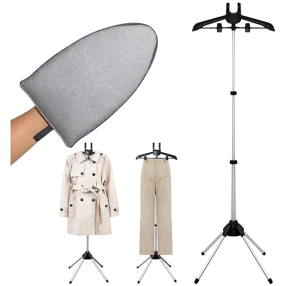 TONINT Clothes Display Stand Hanger Rack For Shops Retailers, Steam Iron Stand Adjustable 3-Height Tripod Foldable Clothing Rack For Air Drying, Ironing & Storage., 430 x 20 x 860 mm