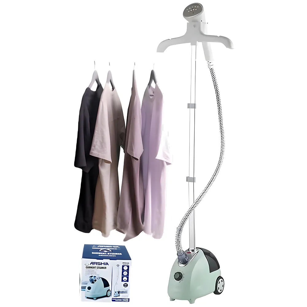 Standing Garment Steamer 2000 Watts Advanced Steamer For Wrinkle-Free Clothes - Fast Heat-Up, Portable, And Efficient For Home And Professional Steam Iron Wheels For All Types Of Clothes