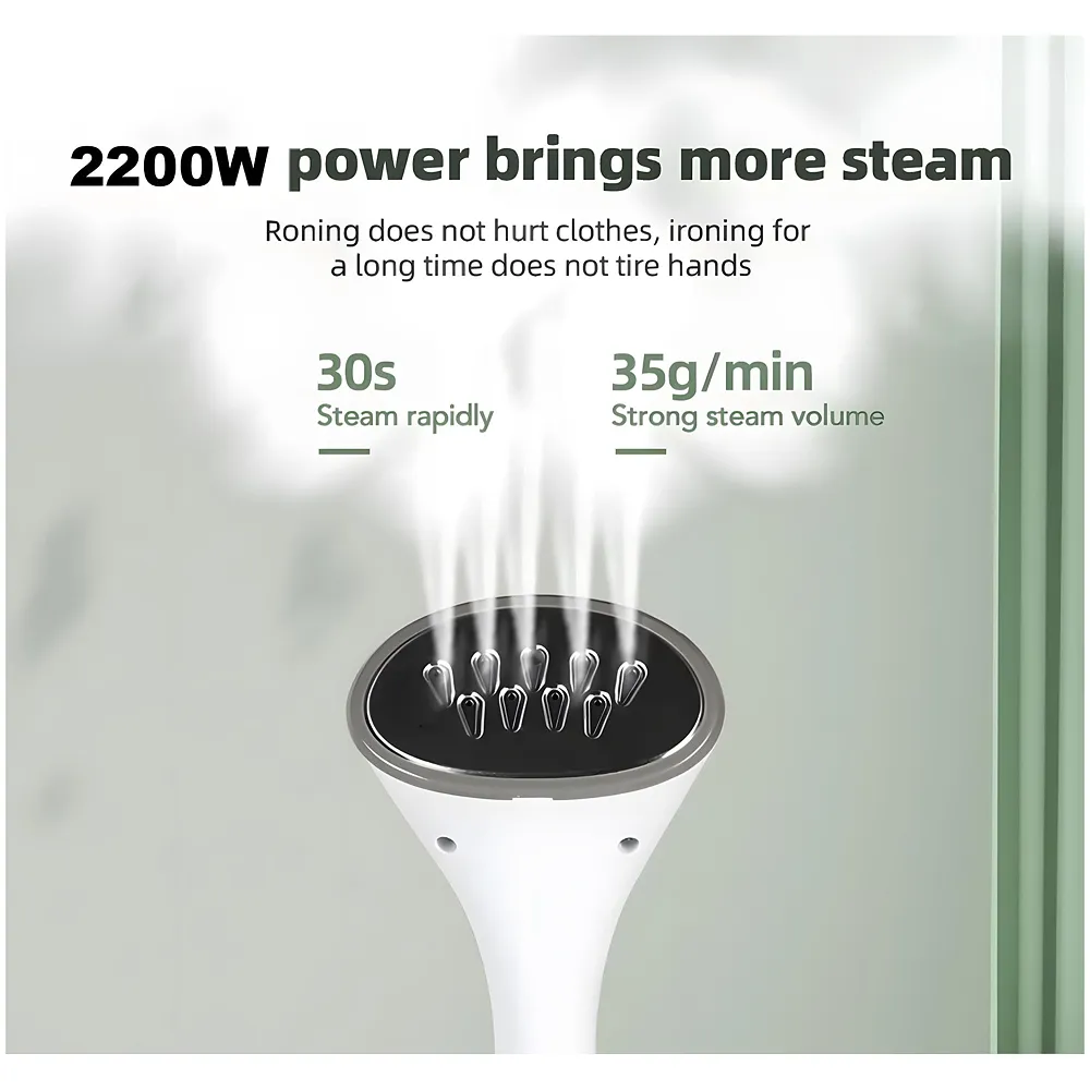 2200W Standing Garment Steamer, 10 Modes Advanced Clothes Steamer For Wrinkle-Free Clothes - Fast Heat-Up, Portable, And Efficient For Home And Professionals, Steam Iron. Red Premium