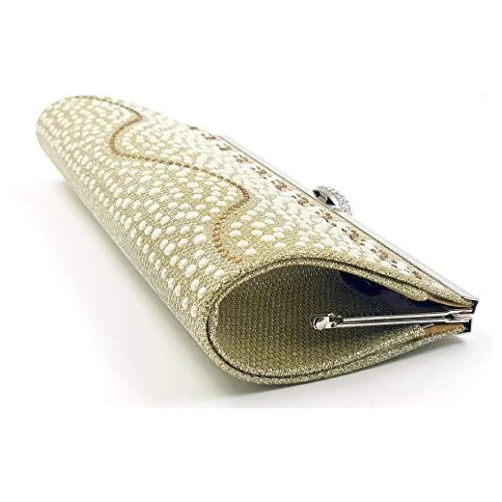 Clutch With Pearls And Sling, wedding, gathering, outing, parties clutch purse bag for women - 3