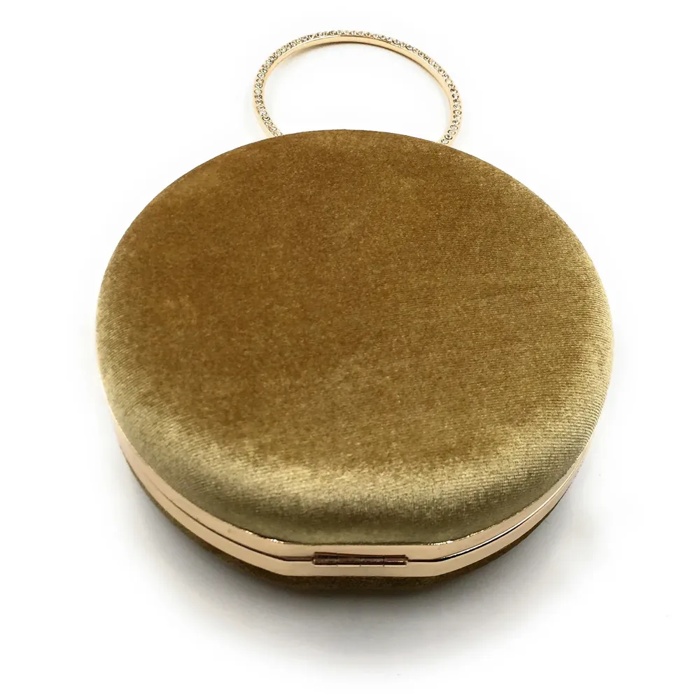 ELEGANT BLACK PREMIUM EVENING CLUTCH BAG WITH ADJUSTABLE SHOULDER CHAIN, SNAP CLOSURE & SMOOTH INNER SATIN (Gold)