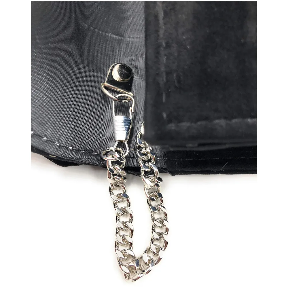 ELEGANT PREMIUM EVENING CLUTCH BAG WITH ADJUSTABLE SHOULDER CHAIN, SNAP CLOSURE & SMOOTH INNER SATIN (28 CMS x 18 CMS) (Black)