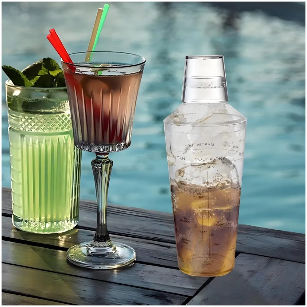 Cocktail Shaker, Cocktail Making, Drink Mixer Wine Beverage Shaker with Scales, Large Capacity for Drinks Bar Accessories Home Use with Recipes Newcomer