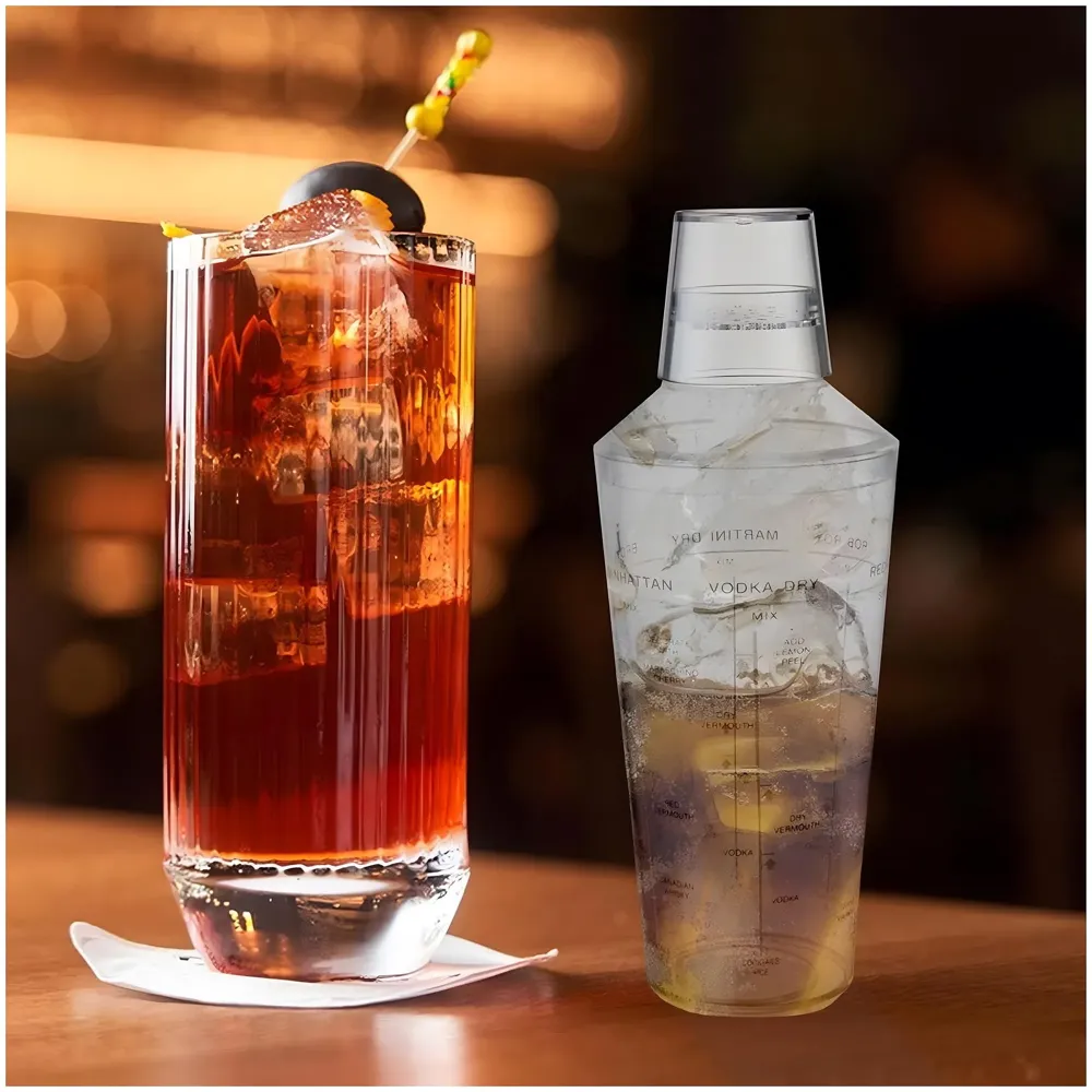 Cocktail Shaker, Cocktail Making, Drink Mixer Wine Beverage Shaker with Scales, Large Capacity for Drinks Bar Accessories Home Use with Recipes Newcomer