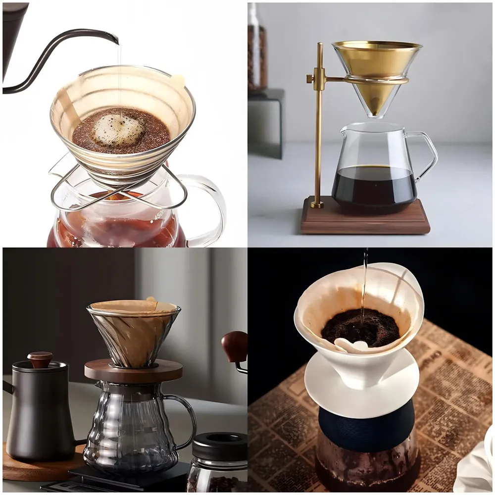 100 Pcs Coffee Filters, Size 02 Unbleached Cone Filters, Disposable Natural Paper Filters 2-4 Cup, 02 Cone for Pour Over and Drip Coffee Maker - 6