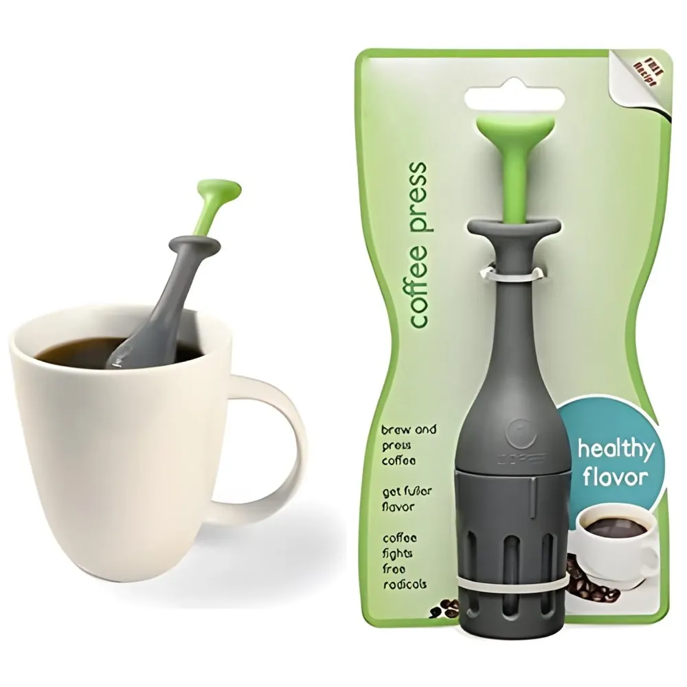 Tea Infuser Tea Coffee Plunger - Built-in Strainer – Coffee Press French Press Reusable - No Deposit in the Cup - Tea Ball - 7