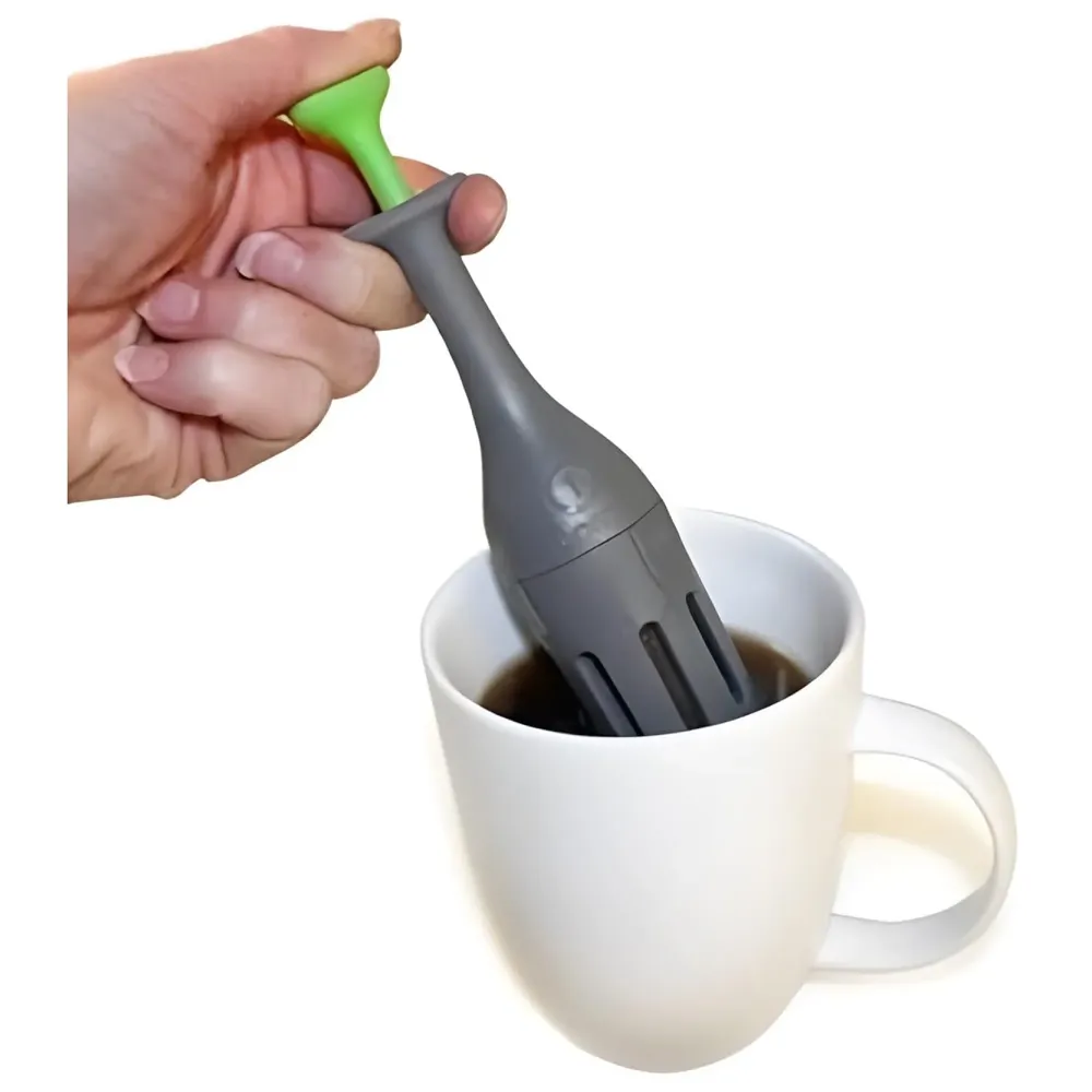 Tea Infuser Tea Coffee Plunger - Built-in Strainer – Coffee Press French Press Reusable - No Deposit in the Cup - Tea Ball - 8