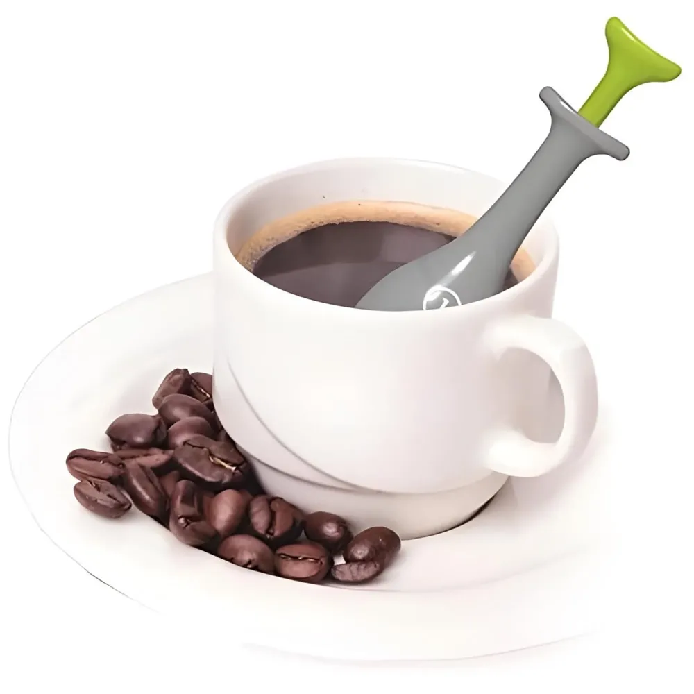 Tea Infuser Tea Coffee Plunger - Built-in Strainer – Coffee Press French Press Reusable - No Deposit in the Cup - Tea Ball - 9