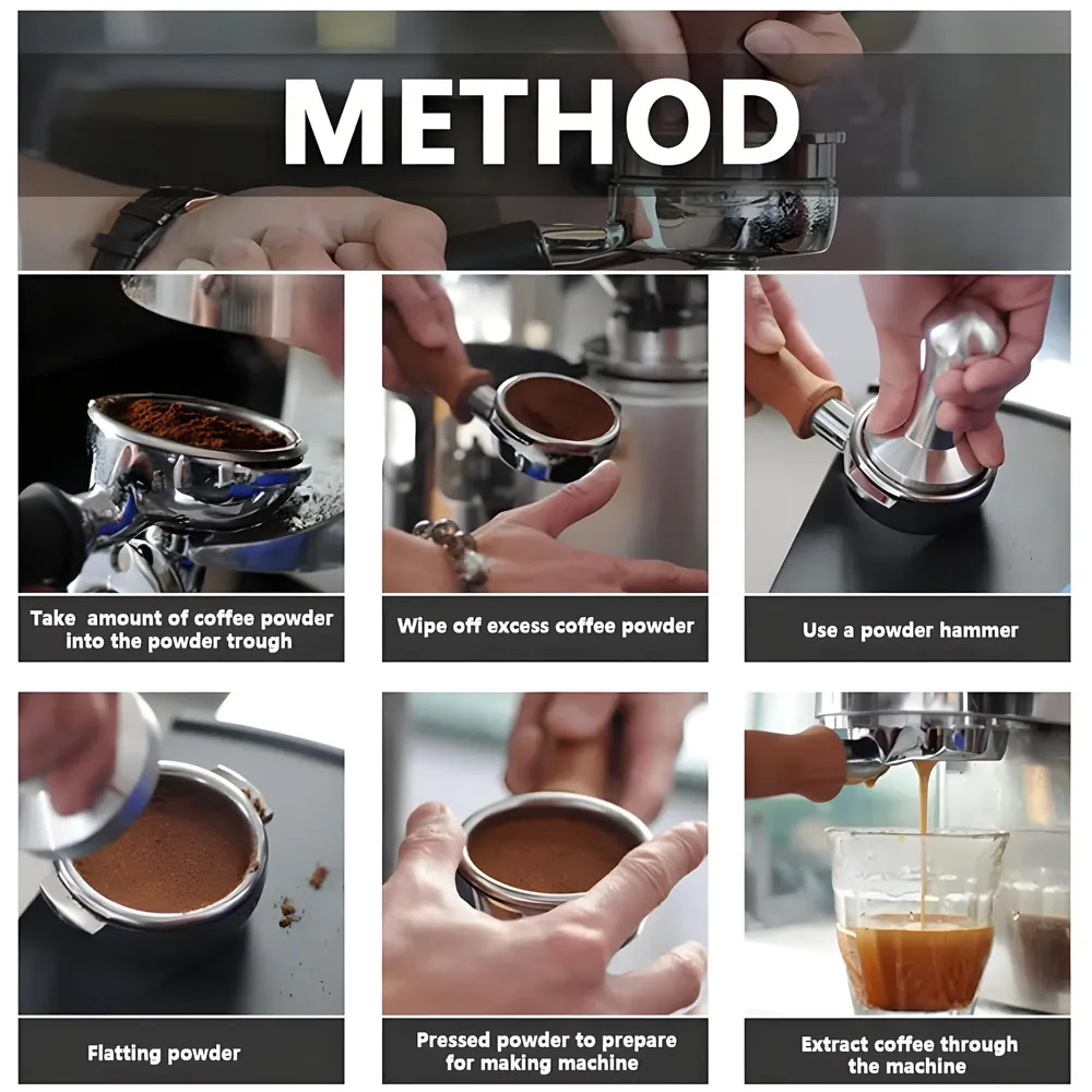 Coffee Tamper – 58 mm, Espresso Tamper, Coffee Bean Press Crema, Barista-Grade Tool for Home & Café, Accessories Coffee Powder Presser - 58 x 80 mm