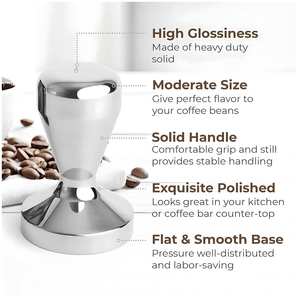 Coffee Tamper 58 mm Espresso Bean Press Crema 58 x 80 mm Barista Premium