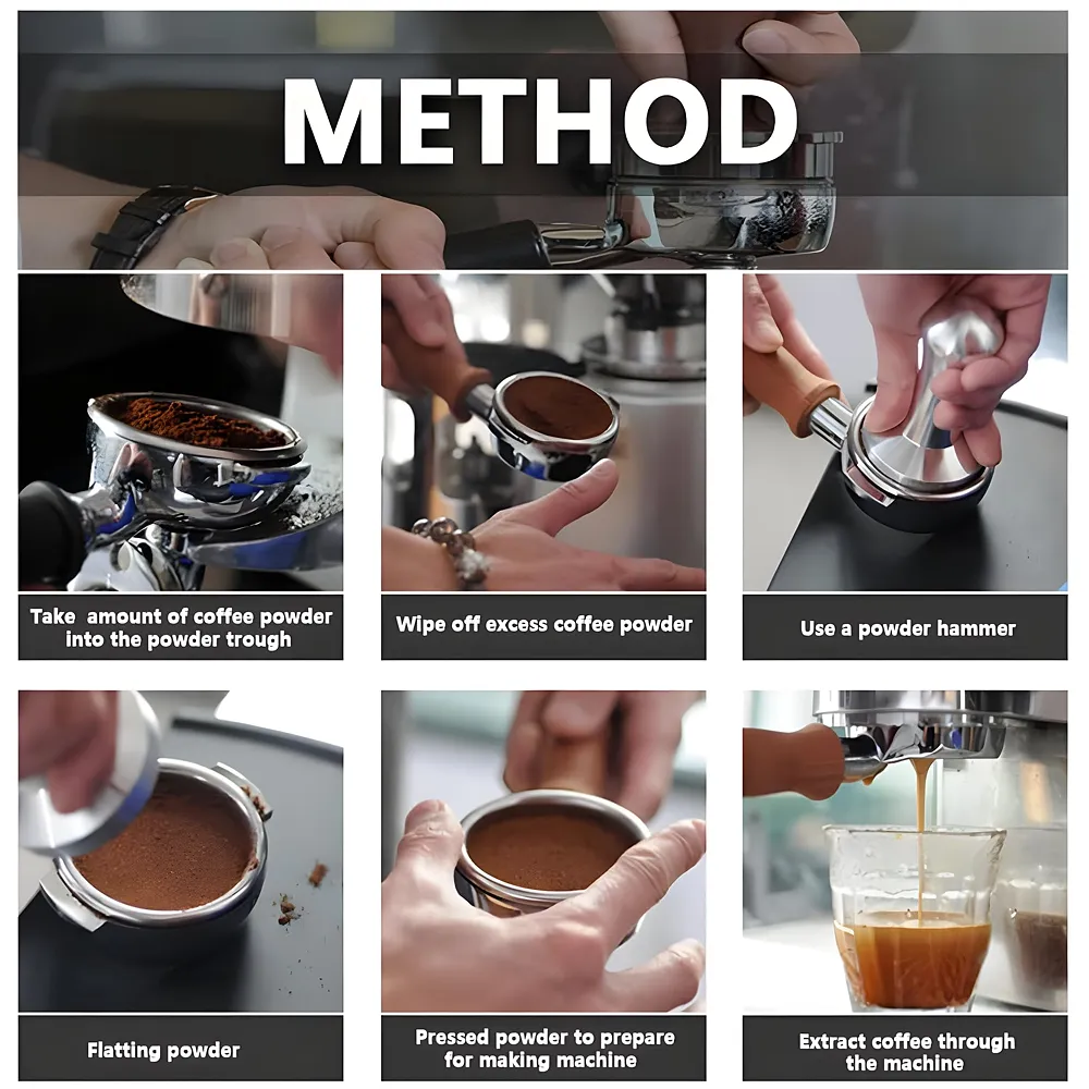 Coffee Tamper 58 mm Espresso Bean Press Crema 58 x 80 mm Barista Premium