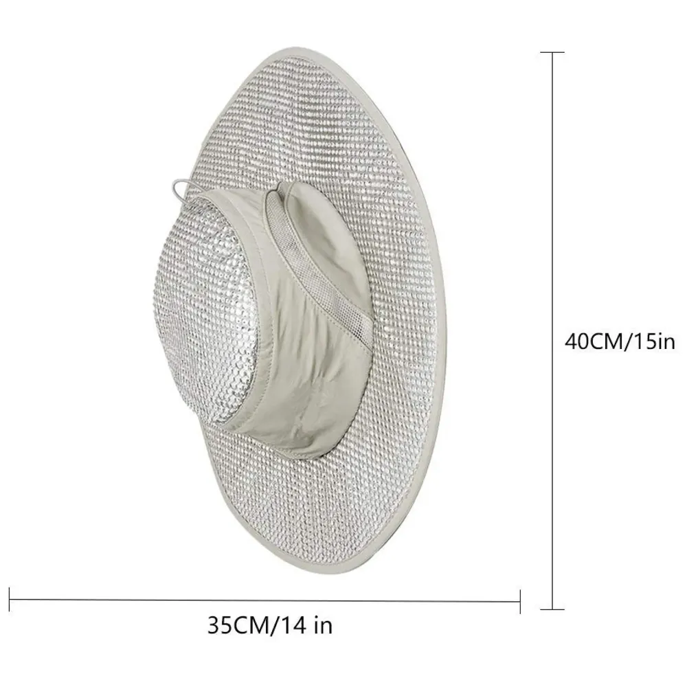 Summer Cooling Hat Wide Brim Sunscreen Hydro Cooling Sun Cap with Anti UV Feature for Men Women Hot Weather Gardening Yard Beach Outdoor Hiking Fishing Camping etc