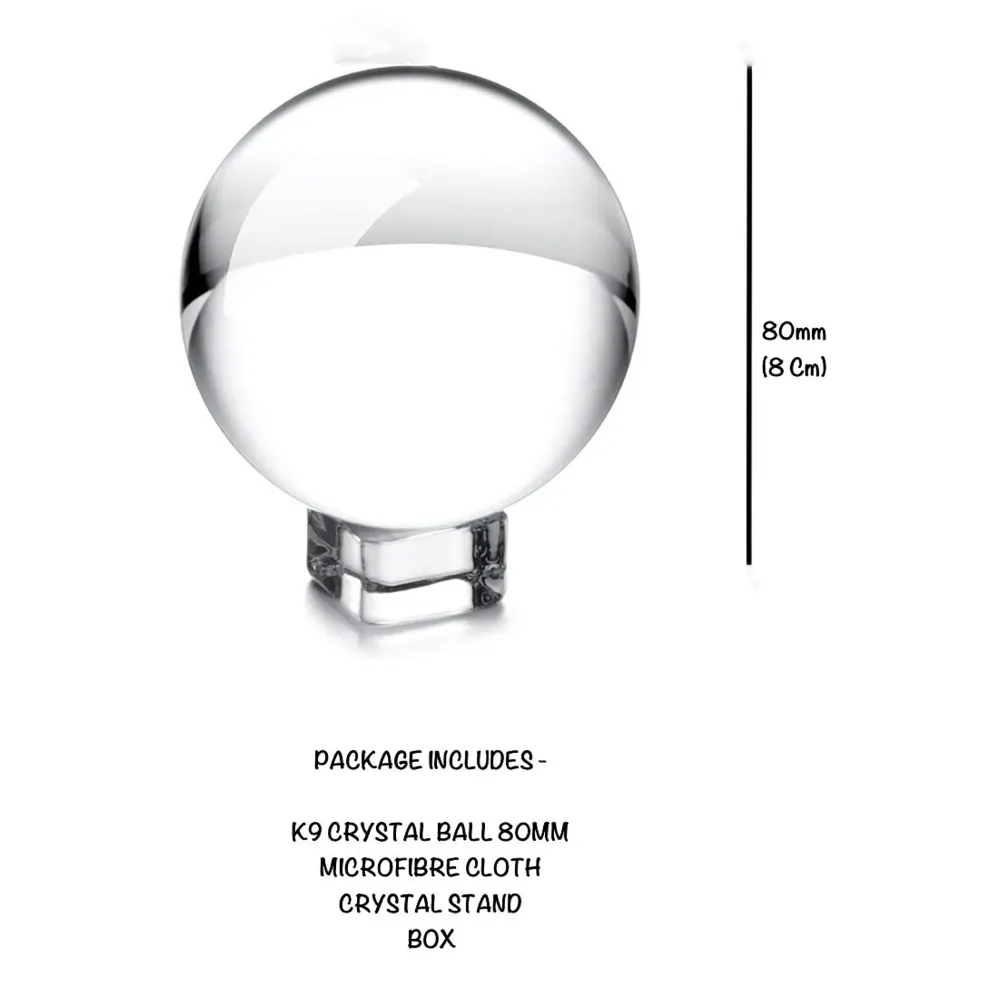 80 mm K9 Crystal Ball Pro and Stand for Creative Photography (80mm)