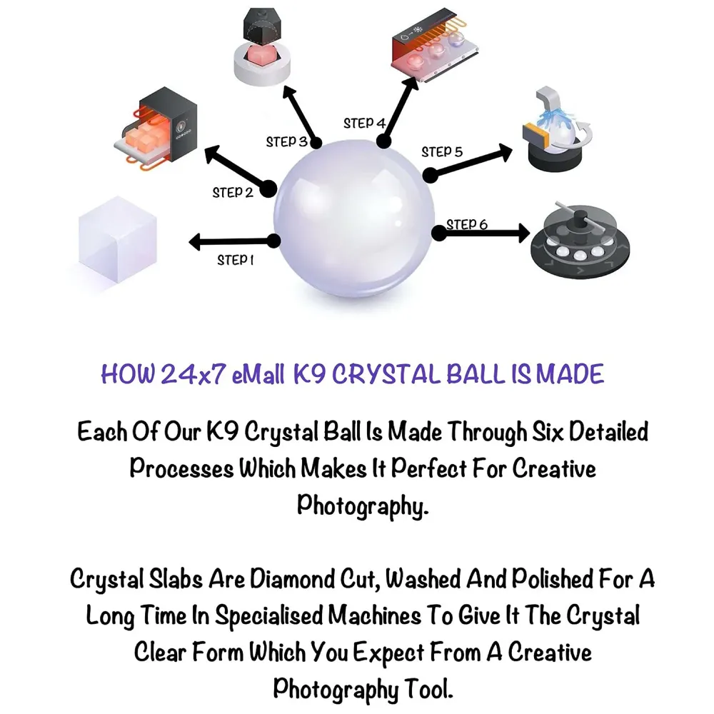 80 mm K9 Crystal Ball Pro and Stand for Creative Photography (80mm)