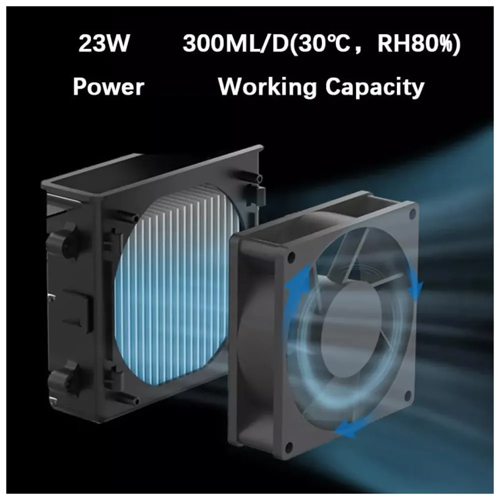 cjc Dehumidifiers for bedroom 40 OZ Water Tank with Digital display Auto-Off, Portable Small Dehumidifier for Room,Bathroom,RV,Basement, Closet 500 sq.ft,7 Colors LED Light (Black) - 9