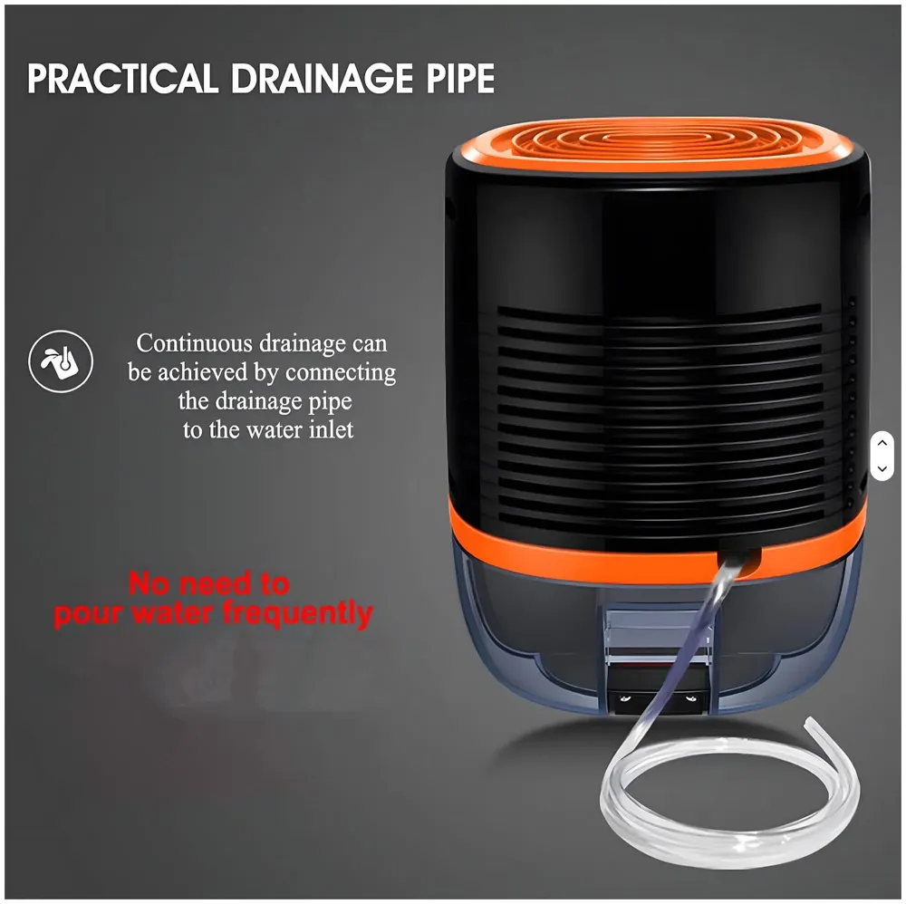Quiet and Portable Dehumidifier for Home and Bathroom, Moisture Absorbing with Automatic Shut-Off, Tank 800 ml, Energy Saving, Ideal for Mold and Moisture - 3