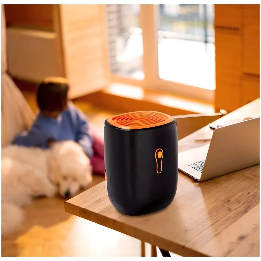 Quiet and Portable Dehumidifier for Home and Bathroom, Moisture Absorbing with Automatic Shut-Off, Tank 800 ml, Energy Saving, Ideal for Mold and Moisture - 7