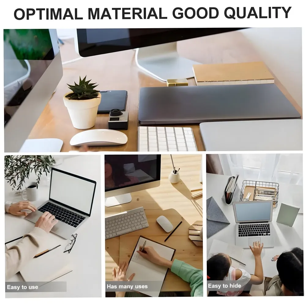 8 Cm Aluminum Office Desk Wire Cable Hole Cover with Dust Proof Brushes for Computers Work Rectangular Metal Organizer Stylish Desk Accessory Wire Manager Concealed. 80 mm x 80 mm Black