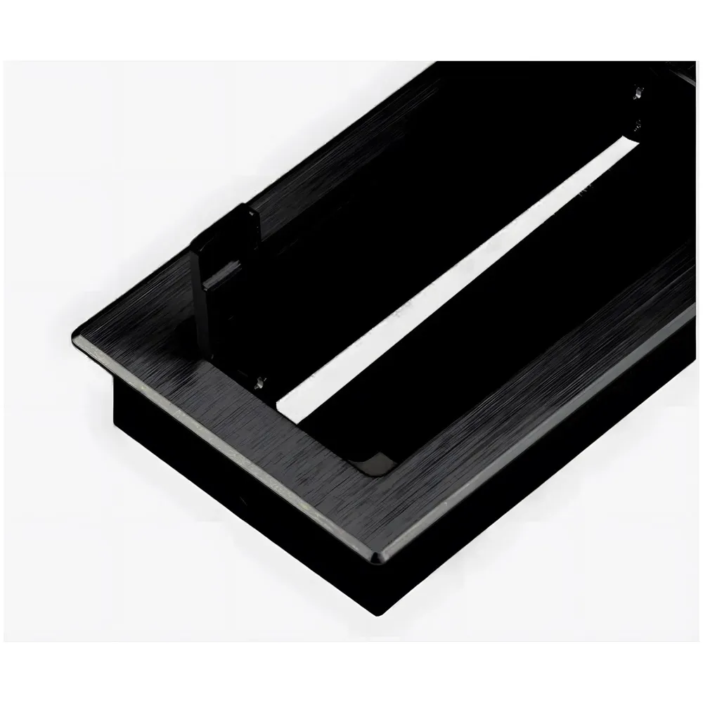 Office Desk Wire Cable Hole Cover Aluminum Soft Closing with USB for Computers Work Rectangular Metal Organizer Desk Accessory Wire Manager Concealed System. 200 mm x 90 mm Black - 6