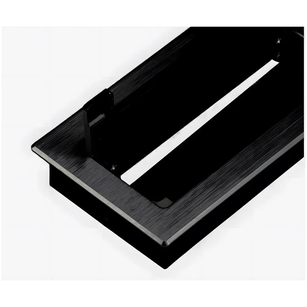 Office Desk Wire Cable Hole Cover Aluminum Soft Closing with USB for Computers Work Rectangular Metal Organizer Desk Accessory Wire Manager Concealed System. 200 mm x 90 mm Black Premium