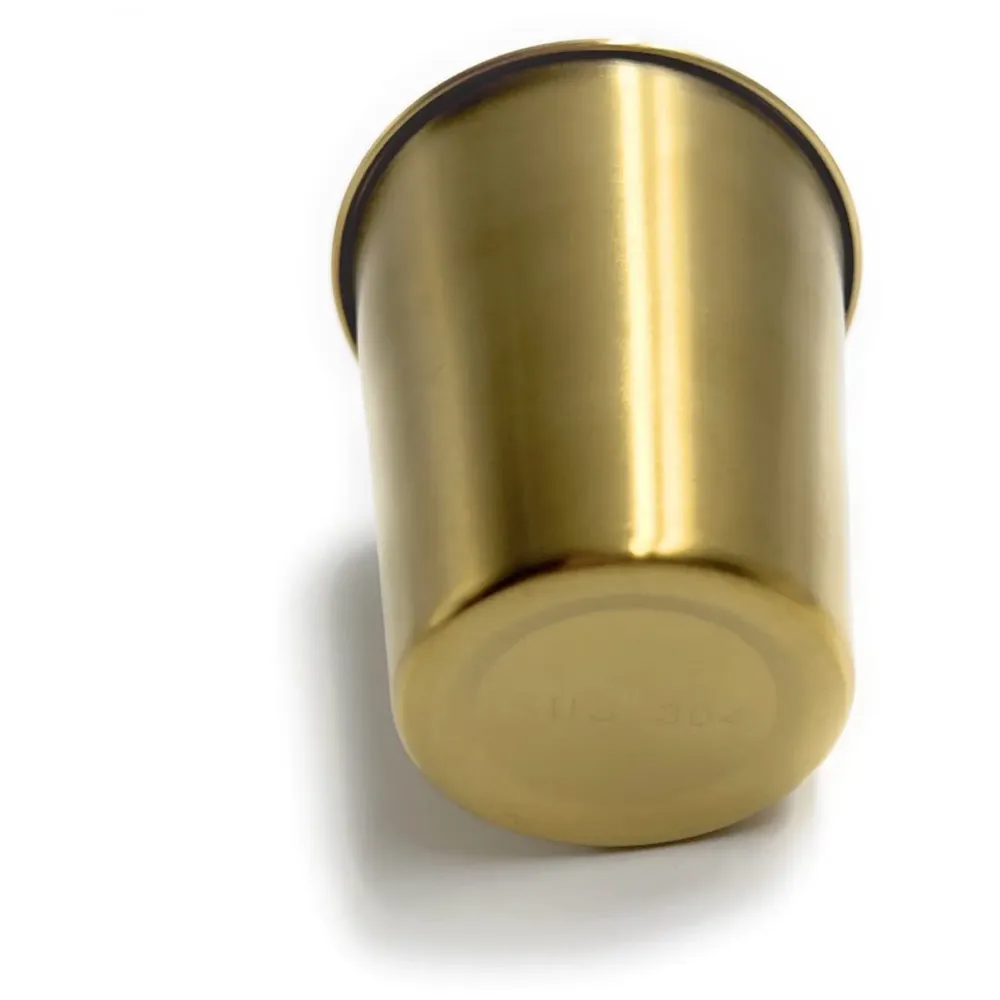 Gold Dinner Set: 3 Pcs, 9 Items - Gold Color, Round Shape, Mother's Day, Anniversary, Wedding Occasion, Stainless Steel, Dishwasher Safe