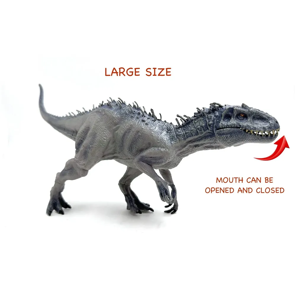 Dinosaur Toy Dinosaur Action Figure Kids Toys Realistic Large Model Size – 38 X 20 Cm - Grey T-Rex Tyrannosaurus rex - 4