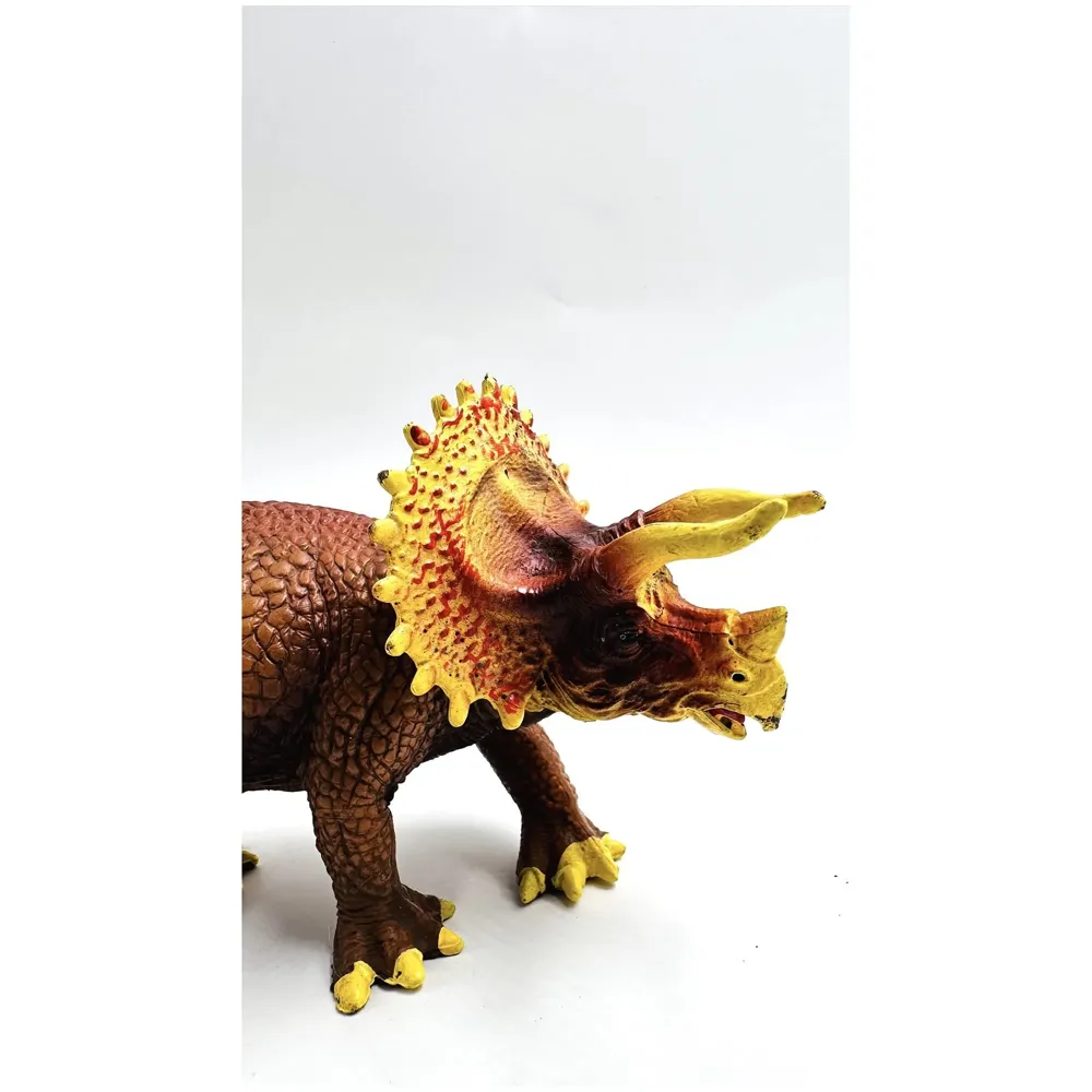 Dinosaur Toy Dinosaur Action Figure Kids Toys Realistic Model Size – 18 X 10 Cm - Triceratops Horns - 7