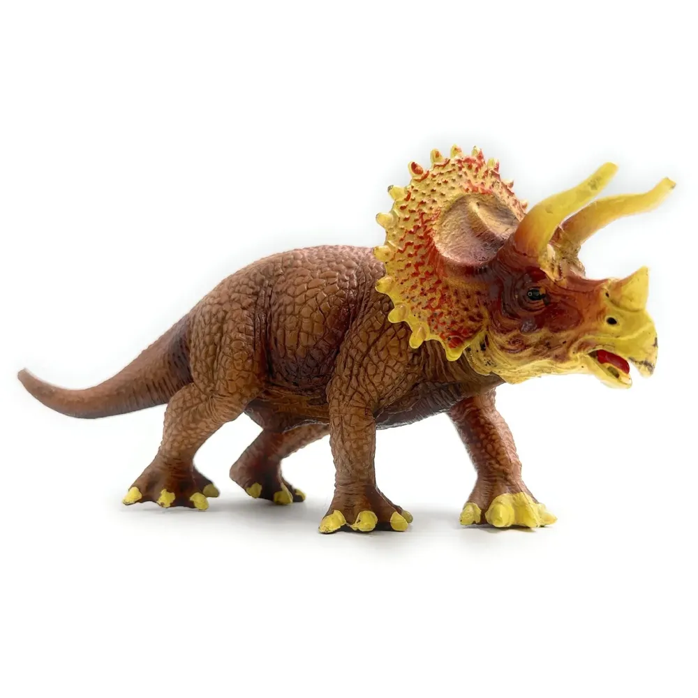 Dinosaur Toy Dinosaur Action Figure Kids Toys Realistic Model Size – 18 X 10 Cm - Triceratops Horns