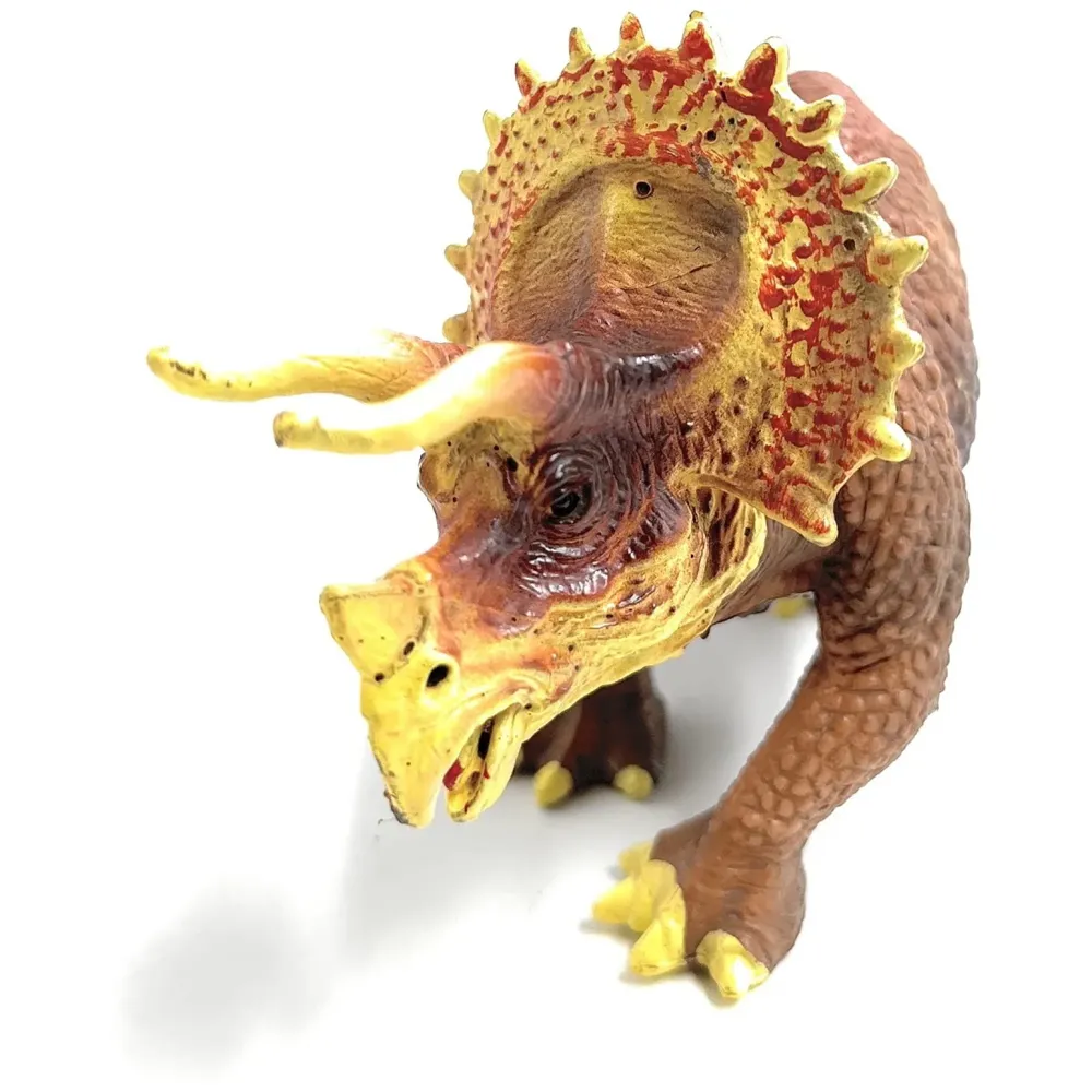Dinosaur Toy Dinosaur Action Figure Kids Toys Realistic Model Size – 18 X 10 Cm - Triceratops Horns