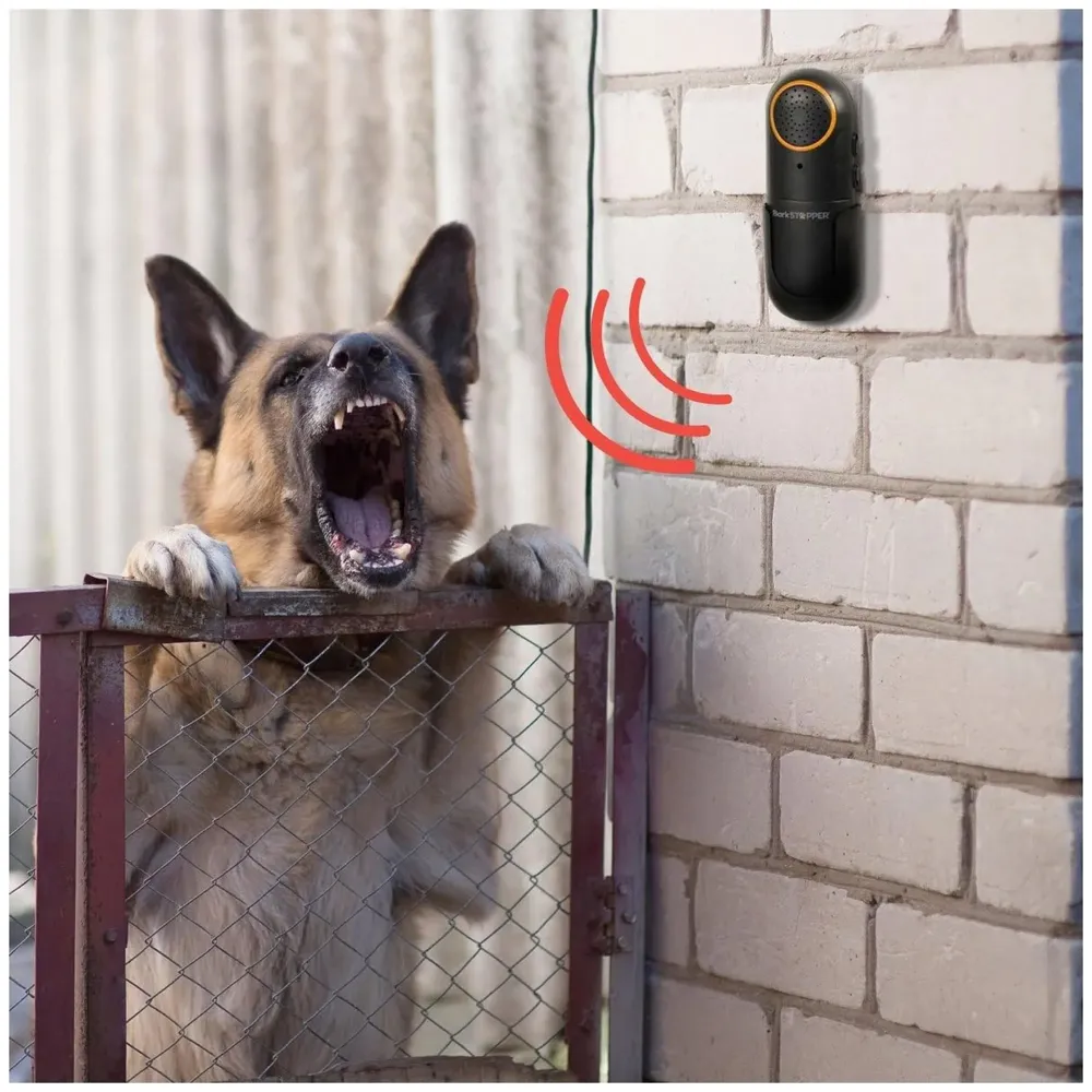 Ultrasonic Bark Stopper for Dogs Safe and Humane No Shock Or Any Discomfort to The Pet, Curb Persistent Barking bark Control 16FT Range 2 Settings - 8