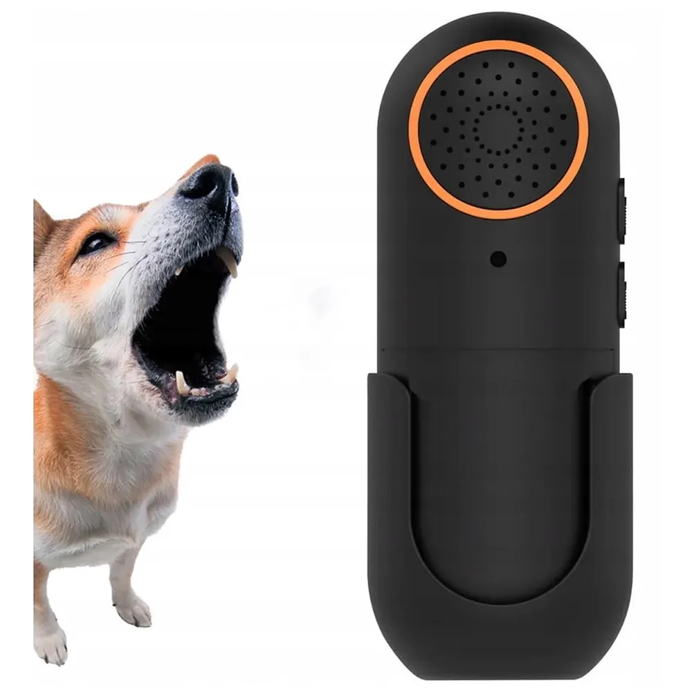 Ultrasonic Bark Stopper for Dogs Safe and Humane No Shock Or Any Discomfort to The Pet, Curb Persistent Barking bark Control 16FT Range 2 Settings - Premium