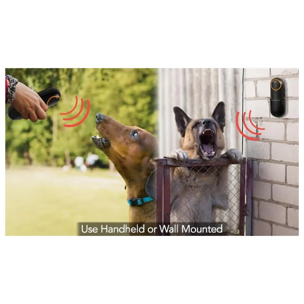 Ultrasonic Bark Stopper for Dogs Safe and Humane No Shock Or Any Discomfort to The Pet, Curb Persistent Barking bark Control 16FT Range 2 Settings - Premium